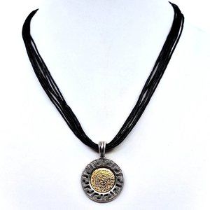 Handmade Cretan Disc of Festos with Greek Key Necklace